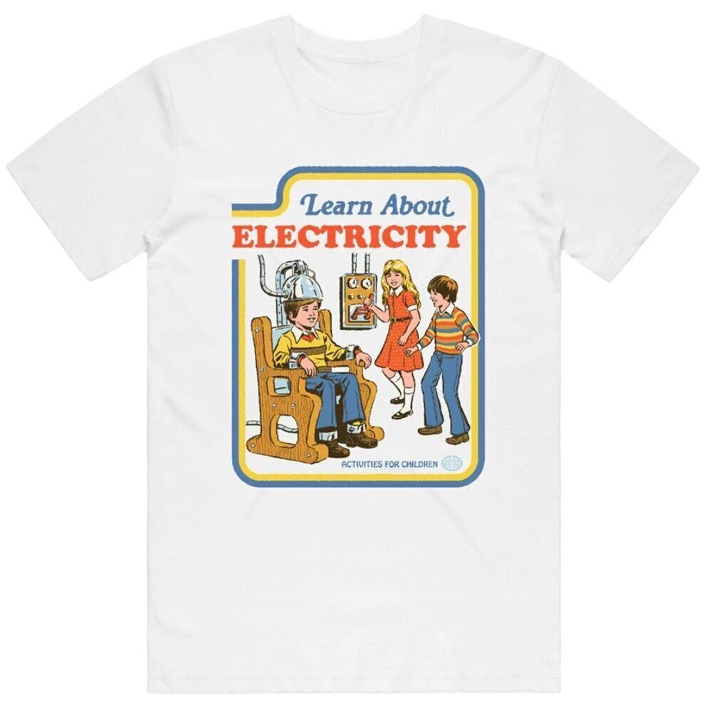 Steven Rhodes Electricity Dark Humor Graphic Unisex T-Shirt